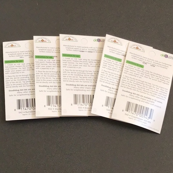 🏷 New Doodlebug BRASS ROUND Aluminum EYELET Bundle - Picture 2 of 3